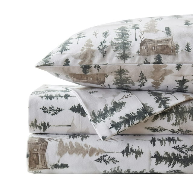 Sábanas de franela Sweet Home Collection Winter Cabin Lodge Full