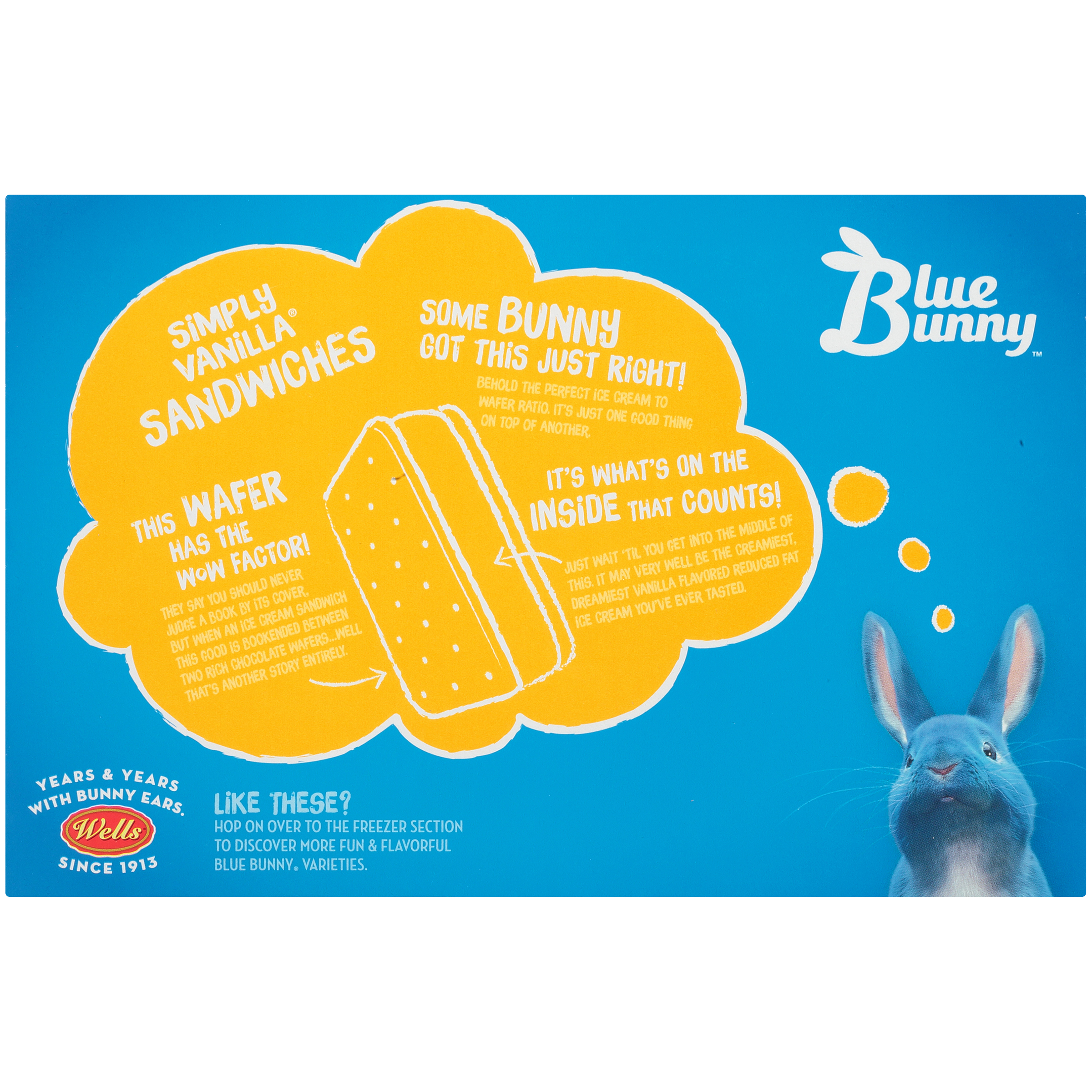Blue Bunny Simply Vanilla Ice Cream Sandwich, 34 fl oz 8 Pack - image 2 of 5