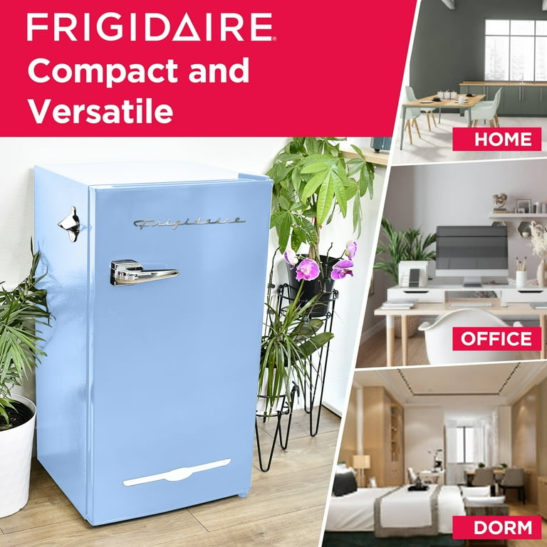 Frigidaire 3.2 Cu Ft Retro Mini Fridge With Side Bottle Opener EFR376, Blue Frigidaire 3.2 Cu Ft Retro Mini Fridge With Side Bottle Opener EFR376, Blue