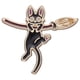 thumbnail image 1 of Brooch Pins Alfileres esmaltados con dibujos animados de gatos negros voladores, 1 of 2