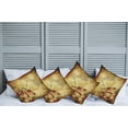 thumbnail image 6 of Ambesonne Vintage Throw Pillow Cover 4 Pack, Retro Flower Chamomile, 24", Tan Orange, 6 of 6
