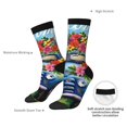 thumbnail image 4 of Picia Floral Truck Welcome Print Athletic Socks for Men & Women – Cushioned Moisture-Wicking Crew Socks for Sports, Running, and Training, Soft & Breathable Size 5-11, 4 of 6