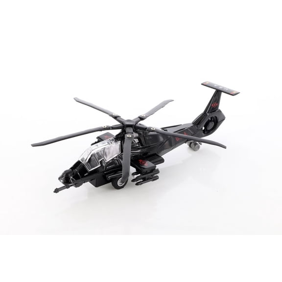 Stealth Copter with Light & Sounds, Black - ModelToyCars SL362/2DB - Diecast Toy Helicopter