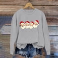 thumbnail image 6 of Qzwdhjm Girls Christmas Sweatshirts Xams Santa Cute Crewneck Sweatshirt with Thin Fleece Long Sleeve Graphic Winter Pullovers 2-15 Year, 6 of 9