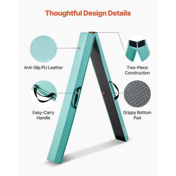 8FT Balance Beam for Kids, 200-350LBS Stable Support Gymnastics Floor Beam with Non-Slip Mat, Wood-Core/EVA Gymnastics Training Equipment with Anti-Slip Bottom & Carry Bag for Home Gym