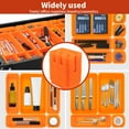 thumbnail image 4 of HAIDAIYA 45 Pack Drawer Organizer Trays Set, 3 Sizes Plastic Divider Storage Bins for Desk, Makeup, Tool Box, Jewelry (Orange), 4 of 7
