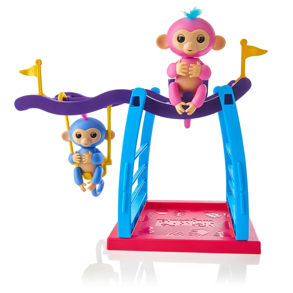 Fingerlings 2 Monkey Play Set 2 Monkeys (Liv & Simona) + FREE Monkey