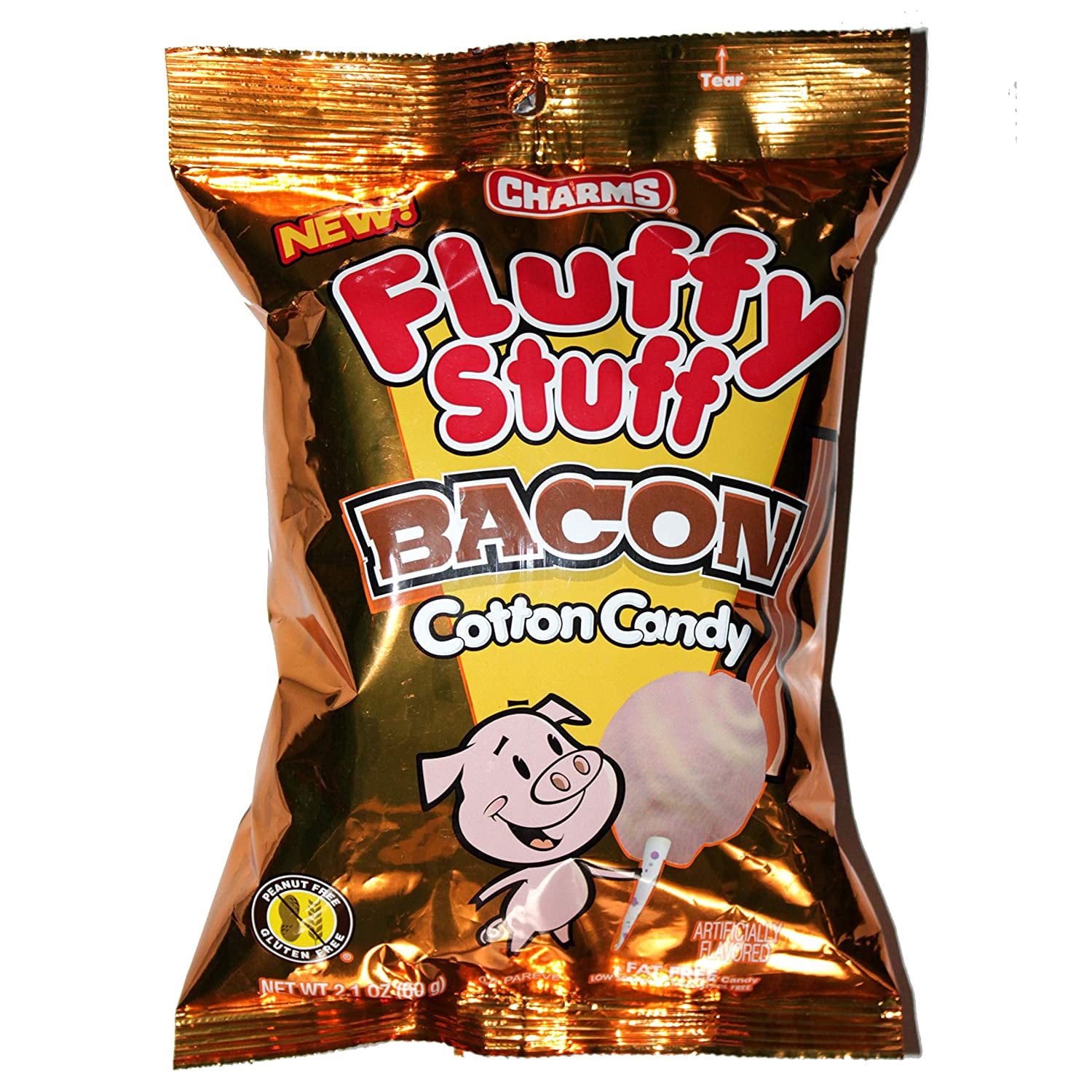 Charms (1) Bag Fluffy Stuff Cotton Candy Bacon Flavored Peanut
