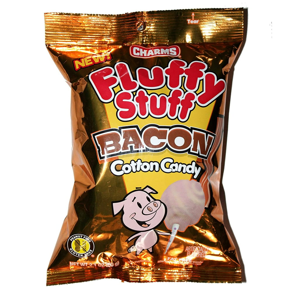 Charms (1) Bag Fluffy Stuff Cotton Candy Bacon Flavored Peanut