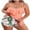 Pink, variant on Rivelino Tankini Swimsuits for Women Plus Size Two Piece Tummy Control Bathing Suits Ruffle Flounce Swimwear with Shorts