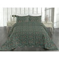 thumbnail image 2 of Ambesonne Abstract Quilted Bedspread Set 3 Pcs, Dots Circles Shapes Modern, Queen, Teal Salmon and Turquoise, 2 of 4