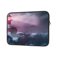 thumbnail image 2 of Bingfone Lighthouse Waves Torrential Rain Laptop Sleeve Case 15 Inch, 360° Protective Computer Carrying Bag, 2 of 9