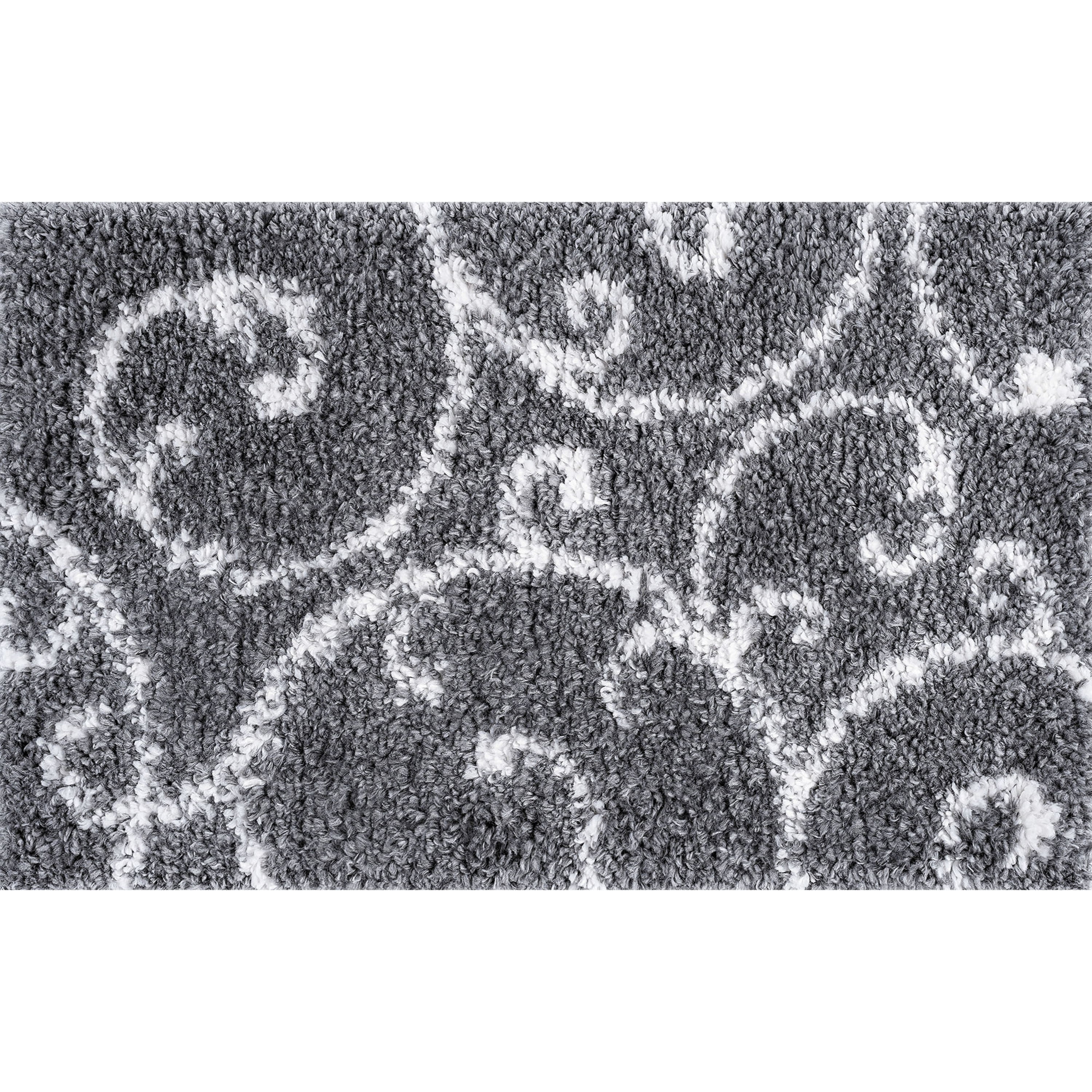 Bliss Rugs Transitional Floral 2' x 3' Gray and White Polypropylene Indoor Area Rug, 2' x 3'