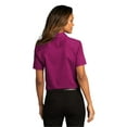 thumbnail image 2 of Port Authority LW809 Ladies Short Sleeve SuperPro React Twill Shirt, Marine Green, 4XL, 2 of 4