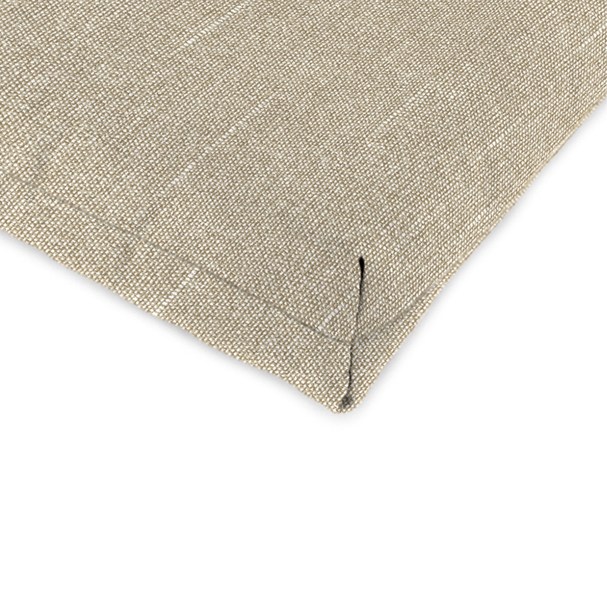Jordan Manufacturing 44" x 22" Tory Bisque Tan Solid Rectangular Outdoor Chair Cushion with Ties and Hanger Loop