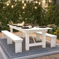 thumbnail image 5 of Flash Furniture HERCULES Series 9' x 40" Rectangular Antique Rustic White Solid Pine Folding Farm Table, 5 of 17