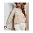 thumbnail image 4 of Female Fall Sweaters Lace Peplum Mock Neck Cozy Sweater Pullover Color S, 4 of 8