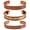 Om 2, variant on by Touchstone Copper magnetic bracelet Tibetan style. Hand forged with solid and high gauge Yin Yang Braid Inspired pure copper. Set of 3 different designs in 3 metals.