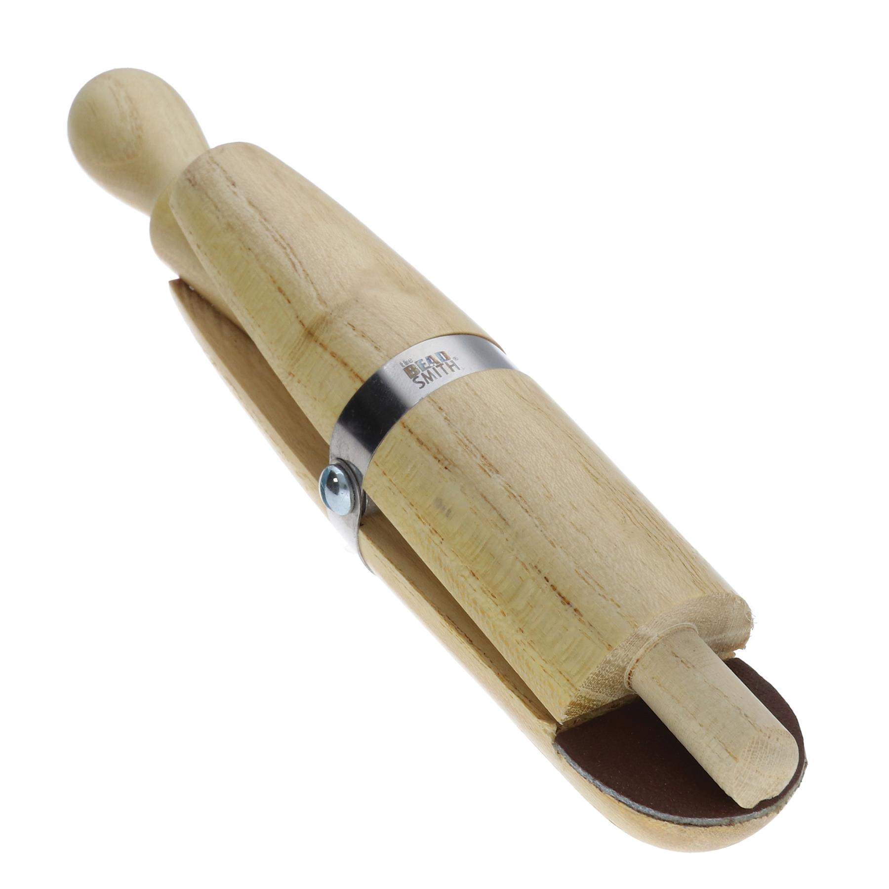The Beadsmith Wooden Ring Clamp Includes Wood Wedge with Handle and