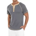 thumbnail image 2 of Playera Casual Moda Henley Waffle Manga Corta Para Hombre, 2 of 7