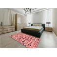 thumbnail image 5 of Ahgly Company Machine Washable Indoor Square Transitional Pastel Pink Area Rugs, 5' Square, 5 of 7