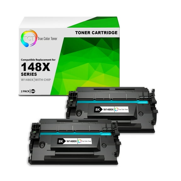 TCT 148X Toner Cartridge 2 Pack - Premium Compatible Replacement for 148X W1480X Black High Yield