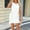 White, variant on Jerdar Women's Summer Round Neck Sleeveless Tie-Waist Knit Pleated Short Slim Fit Dress M