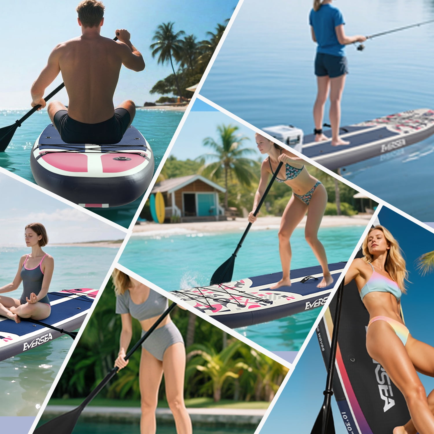 MSEASFREE Inflatable Paddle Board Stand up Paddle Board with Premium SUP Accessories