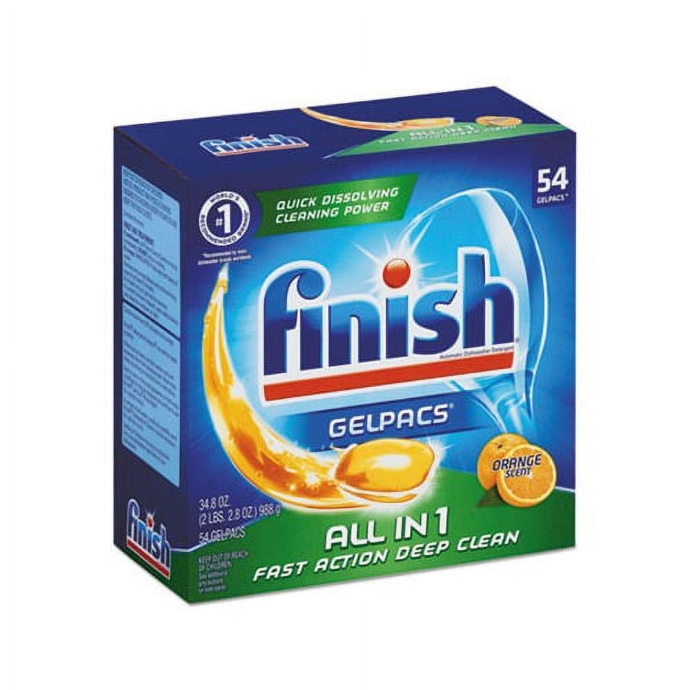 Finish Gelpacs Dishwasher Detergent Orange Scent/ Finish, 40 OFF