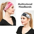 thumbnail image 2 of POINTERTECK Yoga Headbands 7pcs Tie Dye Headbands Stretchy Cotton Headbands Elastic Non Slip Sports Hairbands for Women Girls Adults, 2 of 7