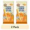 (2 pack) Earth's Best Organic Teething Crunchy Sticks Cheddar Cheese Puffed Baby Snack, 0.56 oz Bag