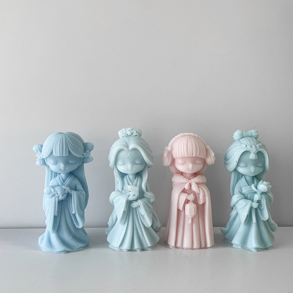 lanema Aromatherapy Candle Mold Girls Epoxy Resin Casting Mold for DIY-Home Decors