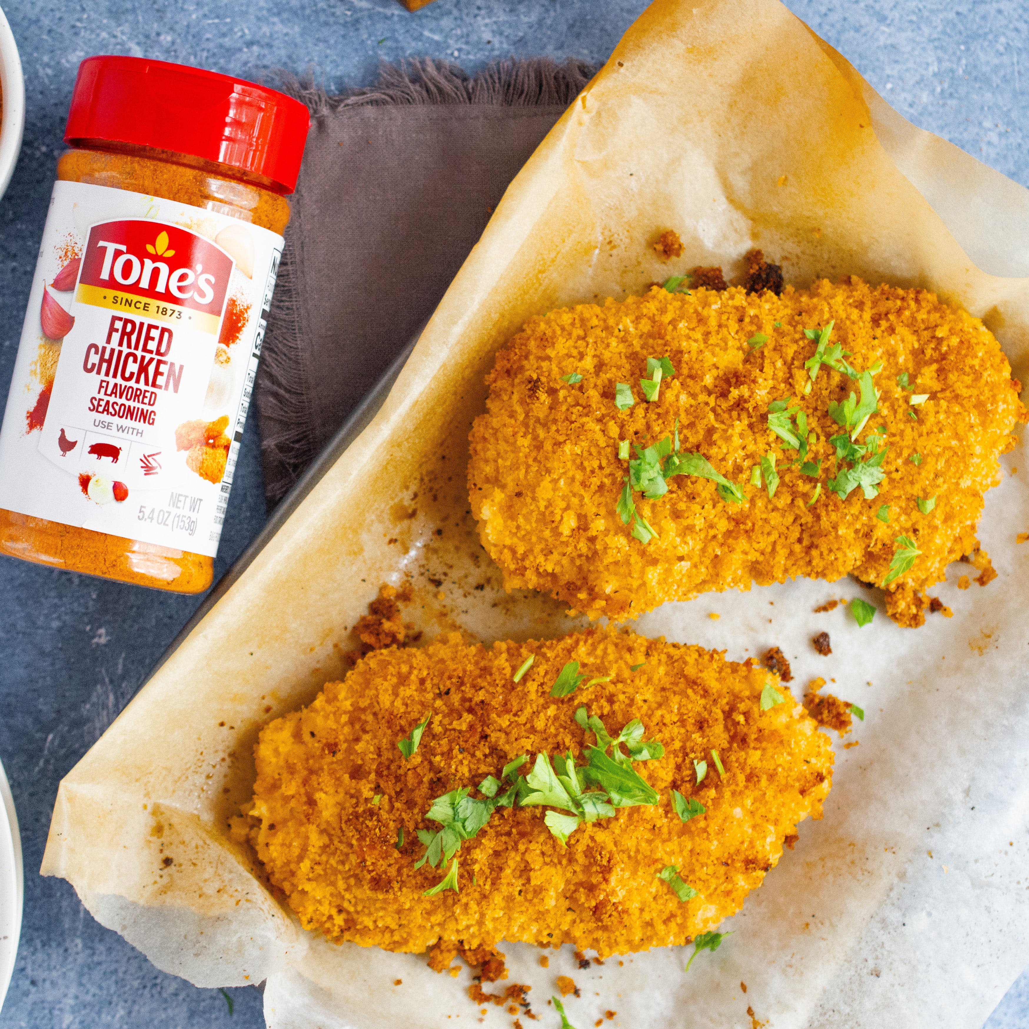 (2 pack) Tone's Fried Chicken Seasoning, Kosher, 5.4 oz