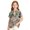 Brown, variant on Girls Short Sleeve Polo Shirt, Dark Background Oak Leaf Twisted Branch Camo Print Collared Top, Lightweight Polyester Casual T-Shirt for Outdoor School Daily Wear,Bronze,130