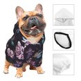 thumbnail image 3 of Fotbe Roses Flowers Sudadera con Estampado para Perros Pequeños – Suéter con Capucha para Mascotas, Tela Suave de Forro Polar con Bolsillo-Small, 3 of 7