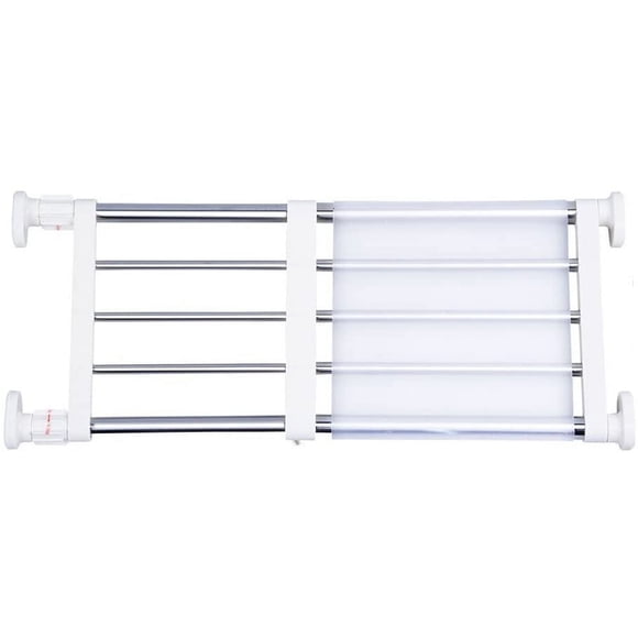 Extendable Cupboard Closet Shelf Adjustable Storage Rack Separator Wardrobe Divider Clothes Hanger Rail DIY Kitchen Bathroom Organiser Tension Rod