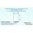 thumbnail image 2 of 10 Libbey Mason Jars with Handles Set, 16 oz. - Traditional style, High standard - Purple, 2 of 5