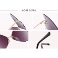 thumbnail image 5 of Fashion Butterfly Rimless Sunglasses for Women Vintage Metal Frame Eyewear UV Protection, 5 of 5