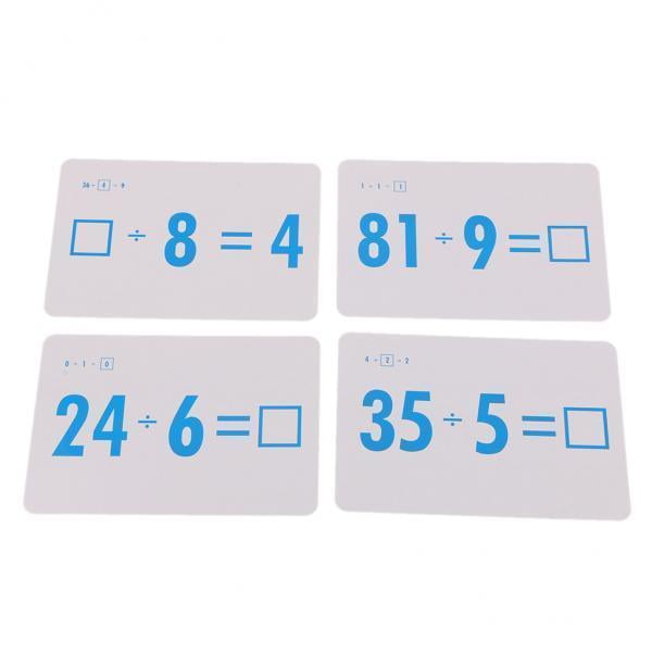 Paquete de Tarjetas didácticas de matemáticas Strade Fareast Limited 5 juegos de Tarjetas de división 5 piezas
