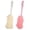 Pink,White, variant on 2 Pack Long Handled Back Shower Scrubber, Soft Nylon Mesh Loofah Bath Sponge Pouf, Exfoliating Body Cleaning Brush for Men and Women.