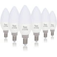 thumbnail image 1 of Simba Lighting LED Candelabra B11 C37 5W 40W Replacement Light Bulbs 120V E12 5000K Daylight 6-Pack, 1 of 10