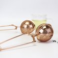 thumbnail image 3 of Stainless Steel Snap Tea Infuser Rose Golden Loose Leaf Tea Ball Strainer, 3 of 6