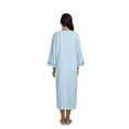 thumbnail image 4 of ANLIQI 100% Cotton Zipper Robes for Women 3/4 Sleeve Bathrobe Lightweight with Pockets Loungewear(Light Blue,M), 4 of 6
