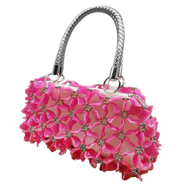 Kit De Fabricación De Bolsas Hechas - Bolsa De Plata Con Acrílicas, Kit De Fabricación De Manijas De Plata, Accesorios De , 3 Co Rosa roja