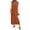 Caramel, variant on Womens Maxi Dress Round Neck Sleeveless Sundress Loose Split Wrinkle-Free Summer Long Dresses with Pockets