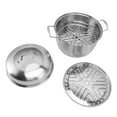 thumbnail image 2 of Steam Potwith Lid,Stainless Steel Steam Pot Stainless Steel Steam Pot Thick Steam Pot High-Intensity Output, 2 of 8