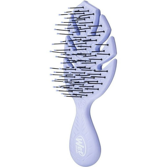 Purple , The Wet Brush Go Green Mini Detangler - Pack of 2 with SLEEKSHOP Teasing Comb