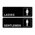 thumbnail image 1 of 2pcs Women's and Gentlemen's Toilet Signs Men And Women Restroom Signs Unisex Toilet Sign, 1 of 2