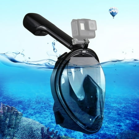 AMZER 220mm Tube Water Sports Diving Equipment Full Dry Snorkel Mask for GoPro HERO6 /5 /5 Session /4 Session /4 /3+ /3 /2 /1, Xiaoyi and Other Action Cameras, S/M