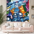 thumbnail image 3 of Idea4wall 3pcs Colorful One-eyed Bacteria Cartoon Printed Stick Wallpaper Removable Wall Murals Large Wall Stickers for Home Decoration, 120"x72", 3 of 5